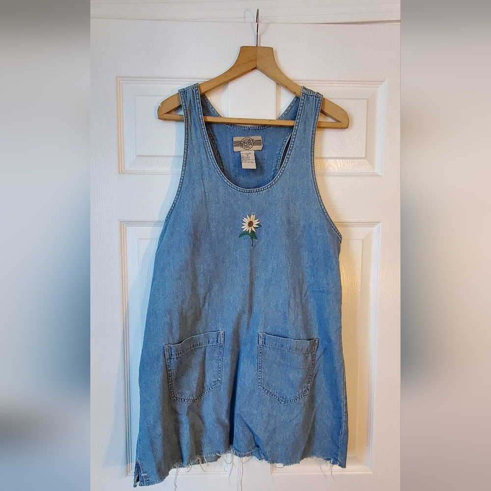 Denim tank dress